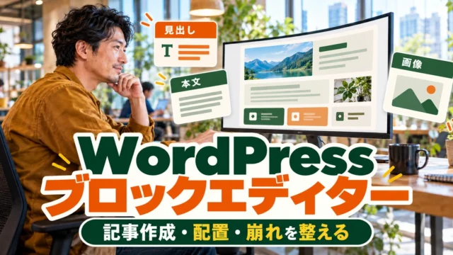 WordPressの見出し・本文・画像をブロックで組み立てる記事作成のイメージ