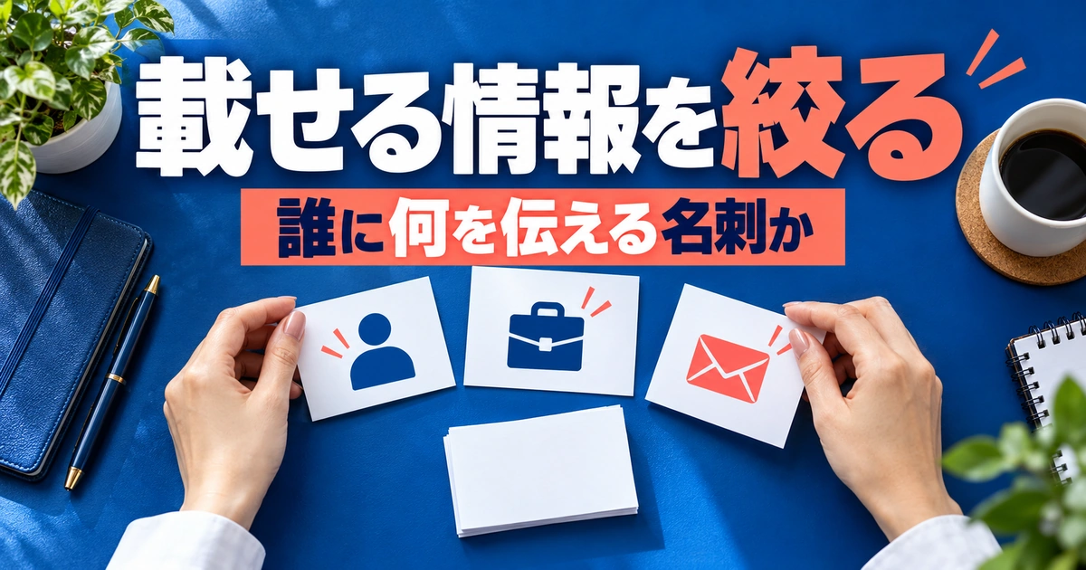 載せる情報を絞るを説明する生成イメージ