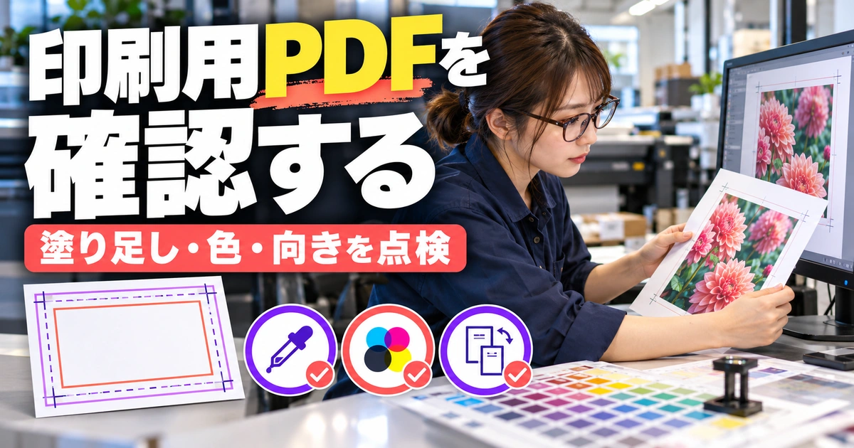 印刷用PDFを確認するを説明する生成イメージ