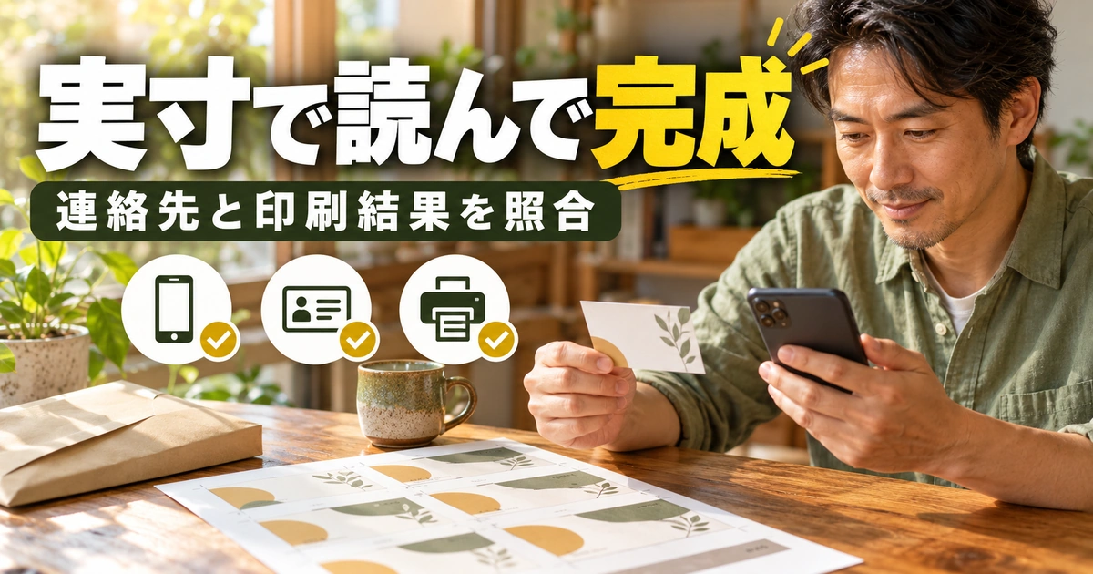 実寸で読んで完成を説明する生成イメージ