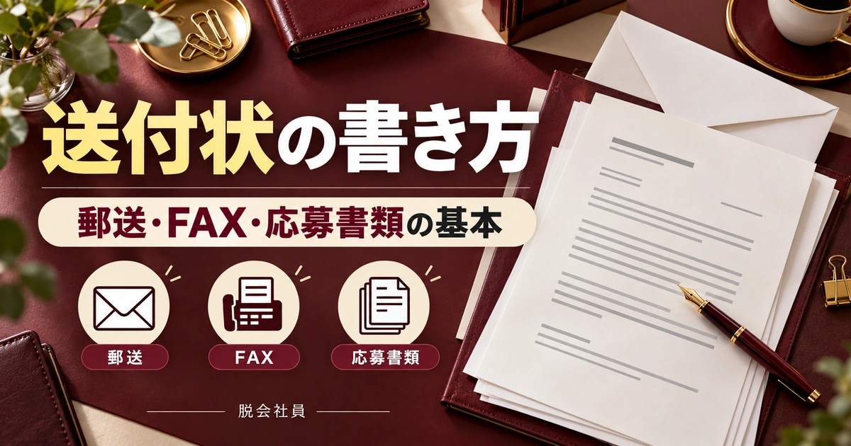 送付状の書き方を写真と図解で説明する生成イメージ