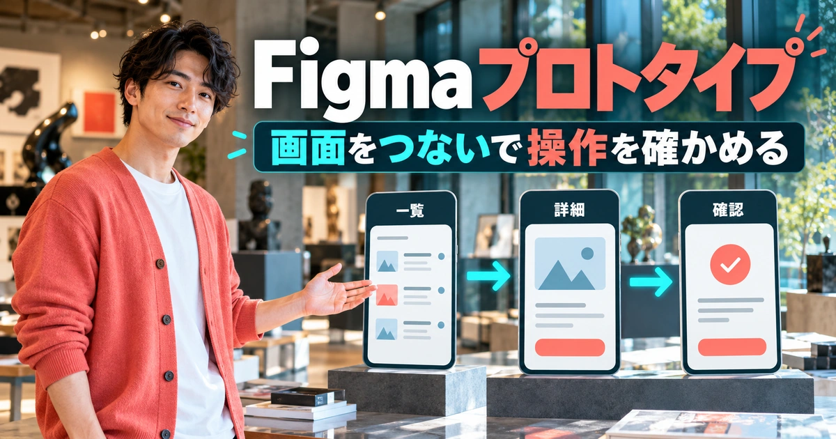 Figma プロトタイプを説明する生成イメージ