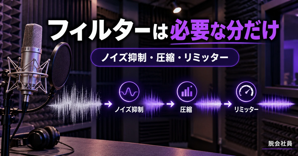フィルターは必要な分だけを写真と図解で説明する生成イメージ