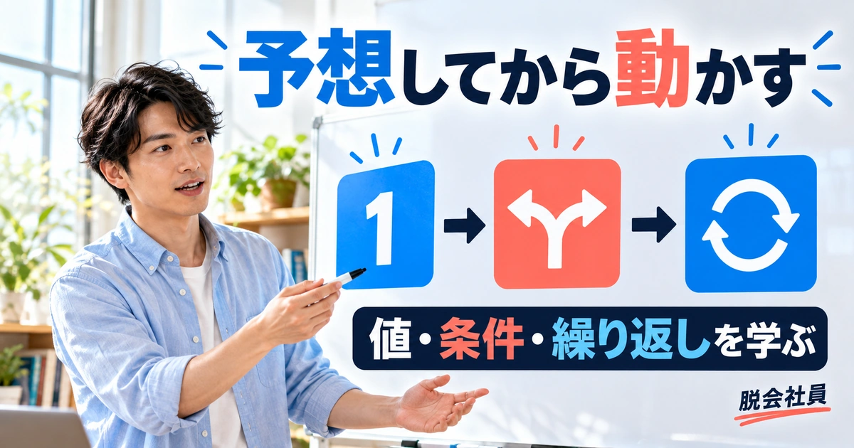 予想してから動かすを説明する生成イメージ