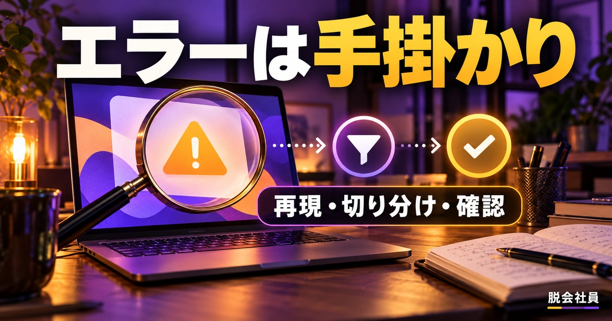 エラーは手掛かりを説明する生成イメージ