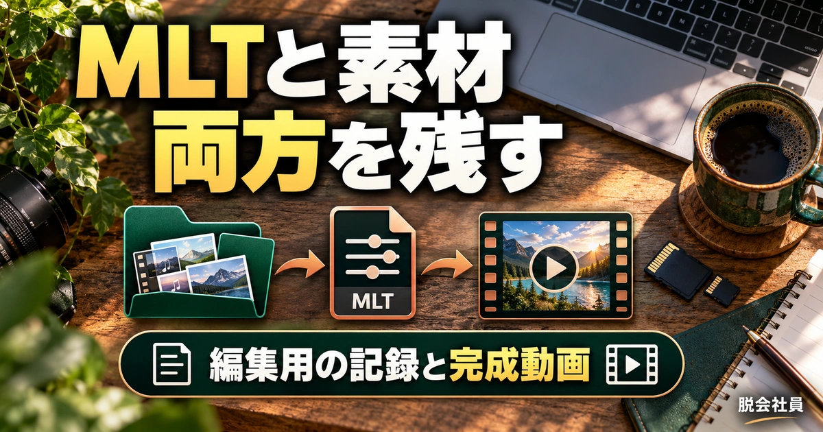 MLTと素材。両方を残すを説明する生成イメージ