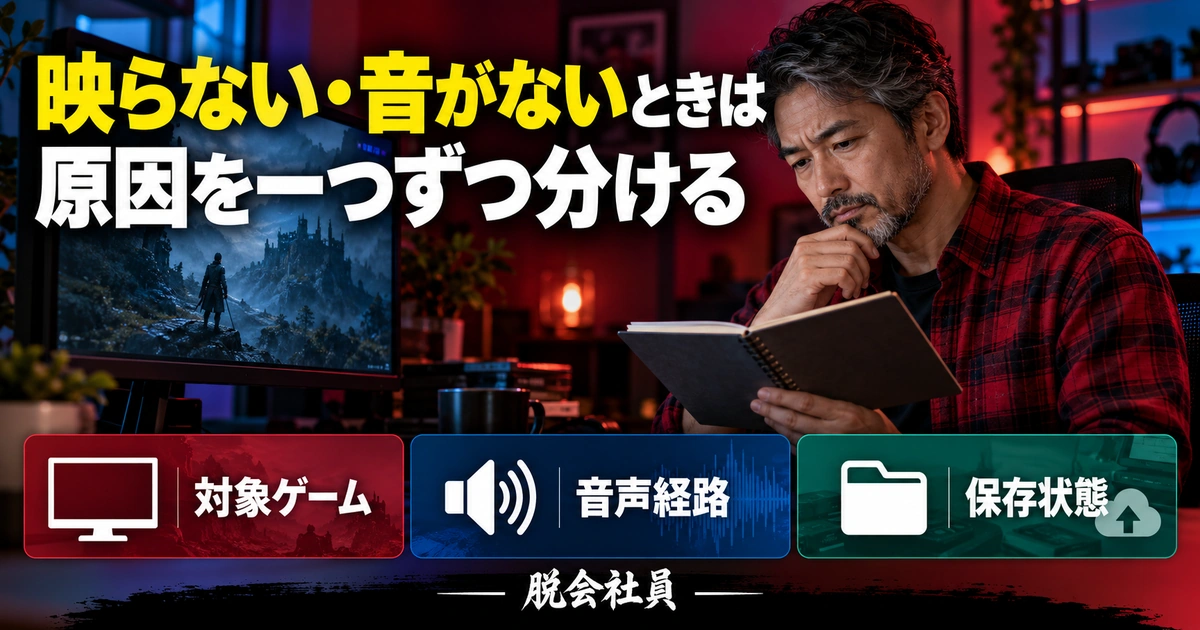 映らない・音がないときは。原因を一つずつ分けるを説明する生成イメージ