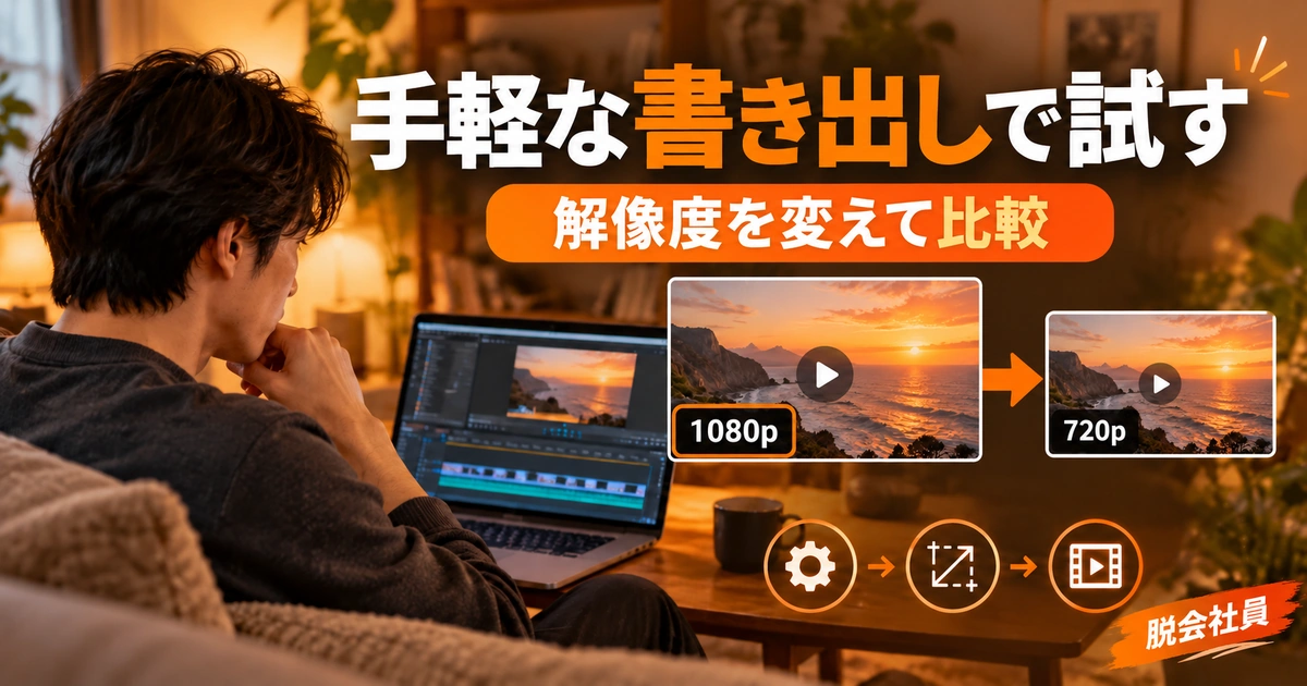 手軽な書き出しで試すを写真と図解で説明する生成イメージ