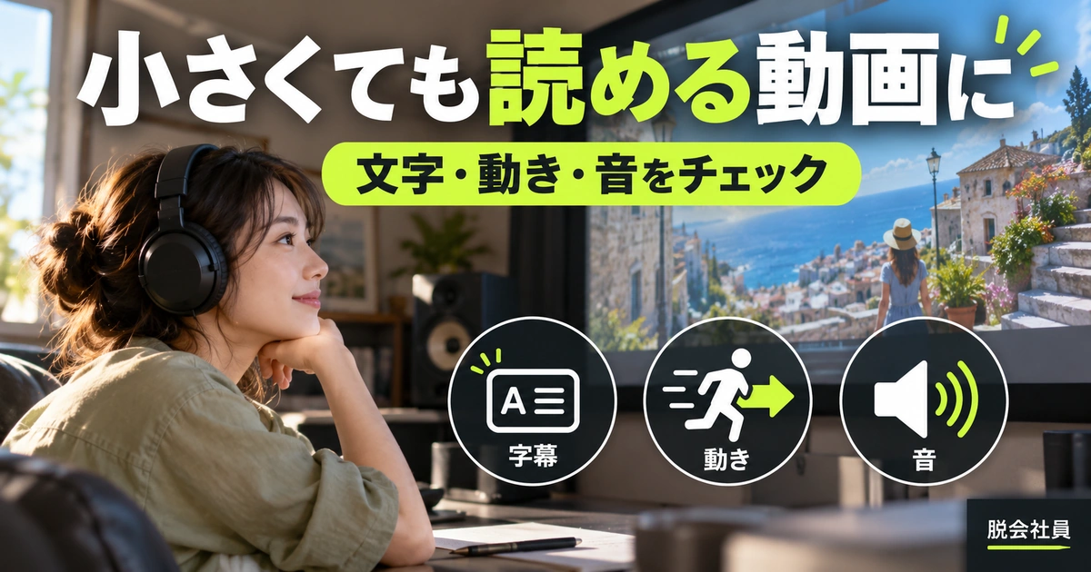 小さくても読める動画にを写真と図解で説明する生成イメージ