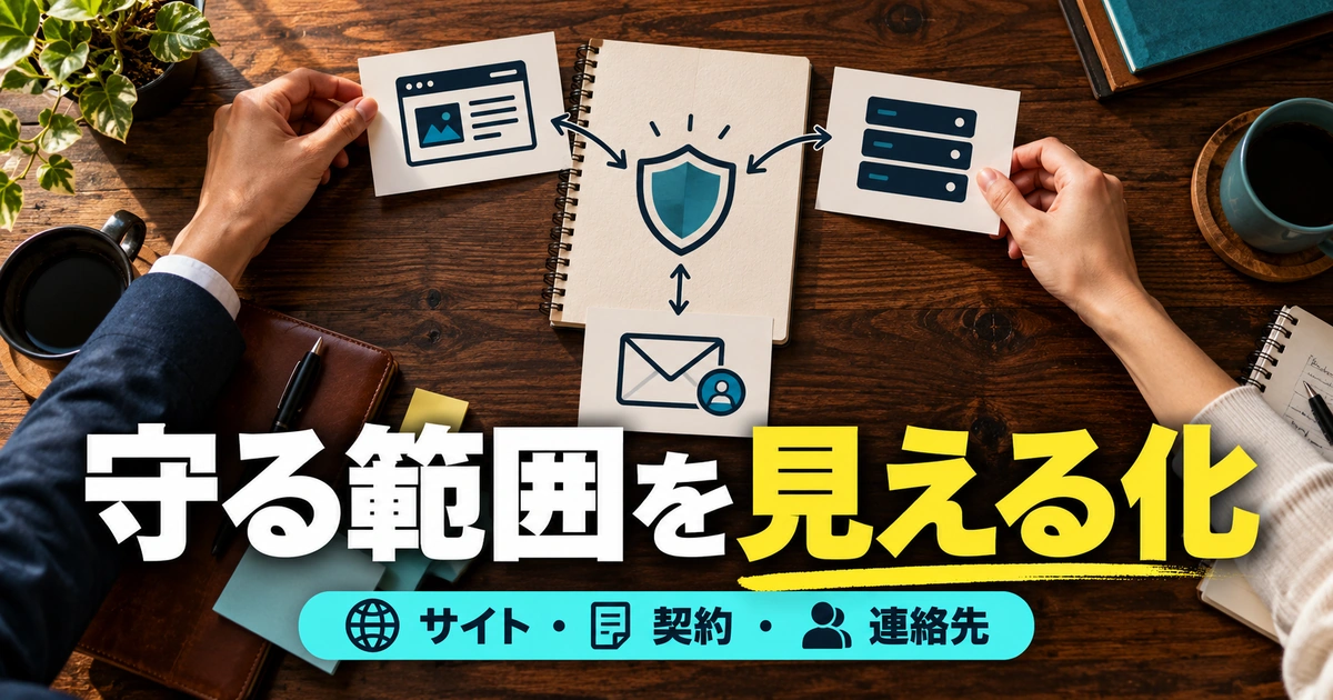 守る範囲を見える化を説明する生成イメージ