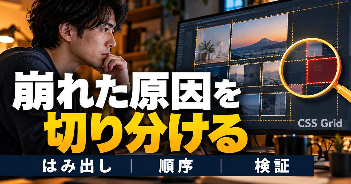 崩れを直す|はみ出し・順序・検証のチェック手順(説明用生成イメージ)