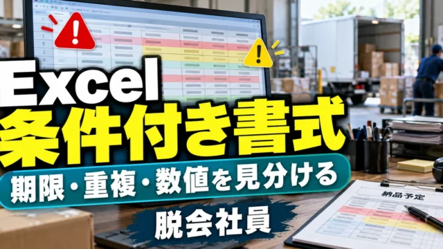 Excel 条件付き書式を示す説明用イメージ