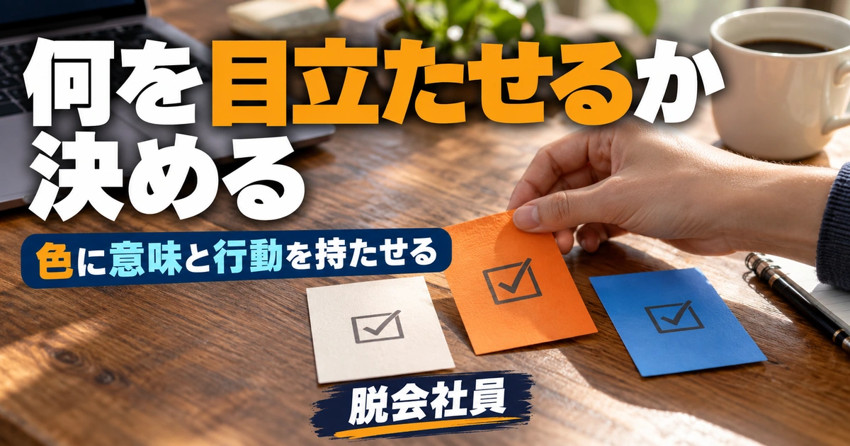 何を目立たせるか決めるを示す説明用イメージ