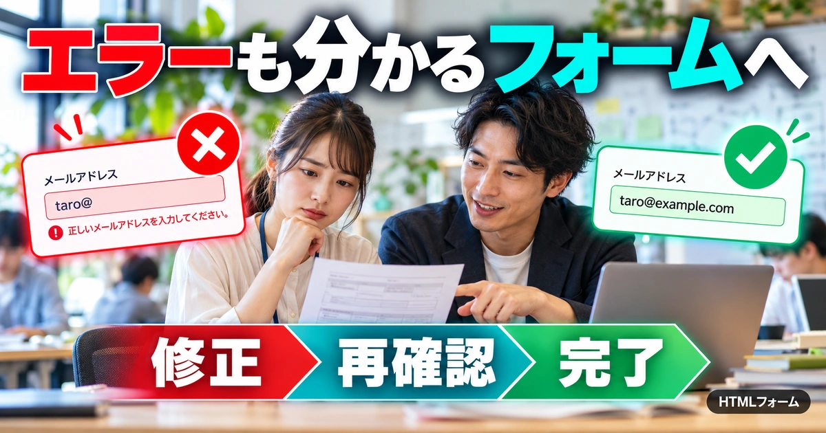安全に完成させる｜エラー・確認・小さな練習の進め方（説明用生成イメージ）