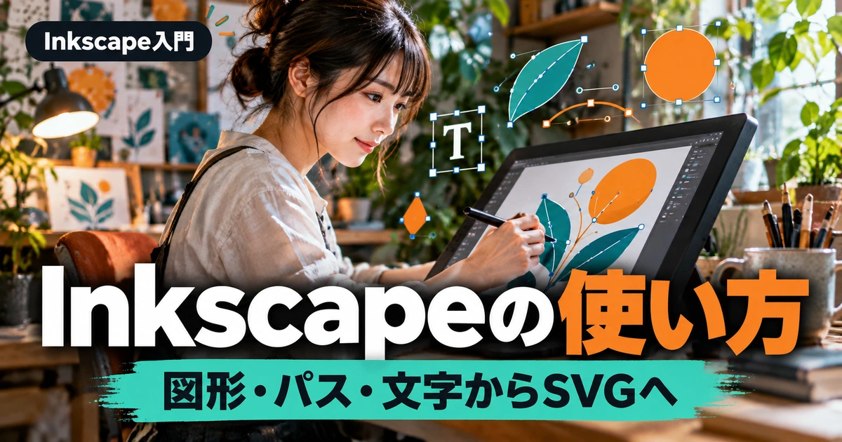 Inkscapeの使い方｜図形・パス・文字からSVGを作る入門ガイド（説明用生成イメージ）