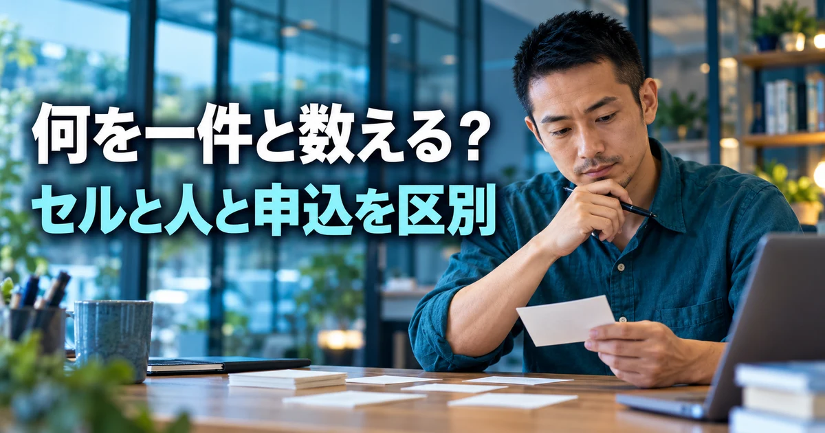 一件の意味を決めて申込一覧を整える説明用生成画像