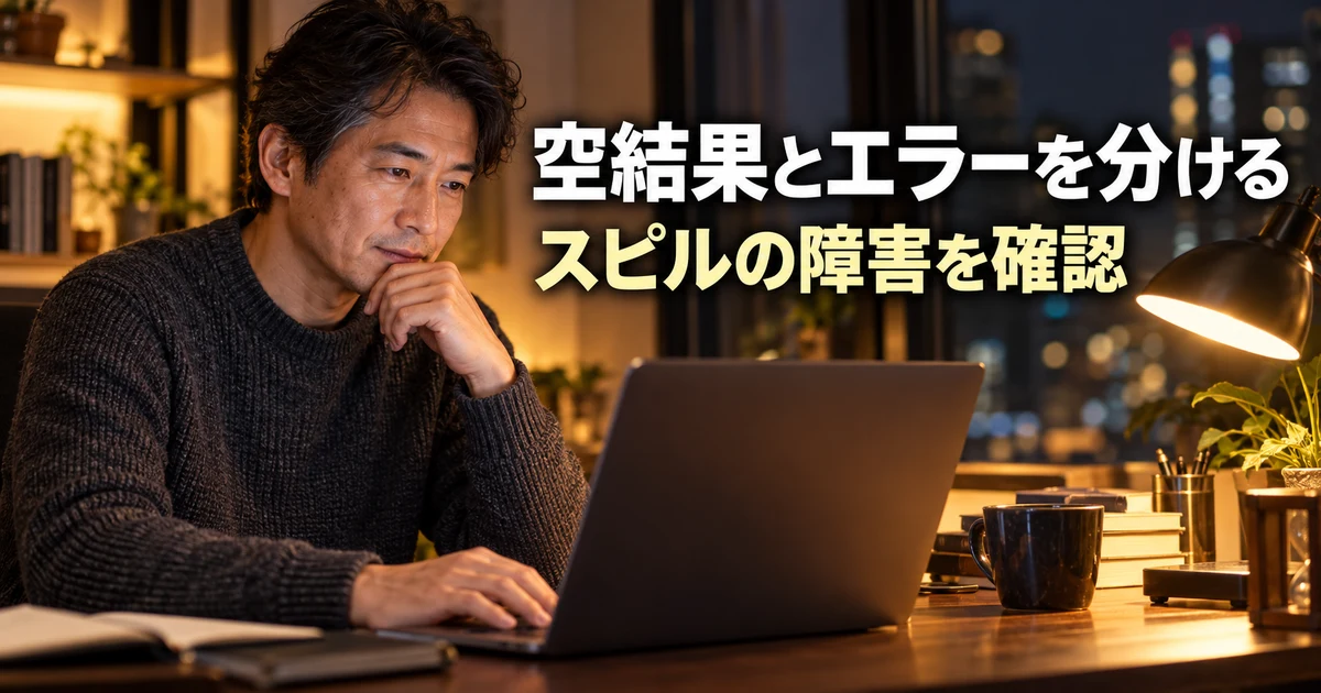 該当なしとスピル障害を区別して確認する説明用生成画像