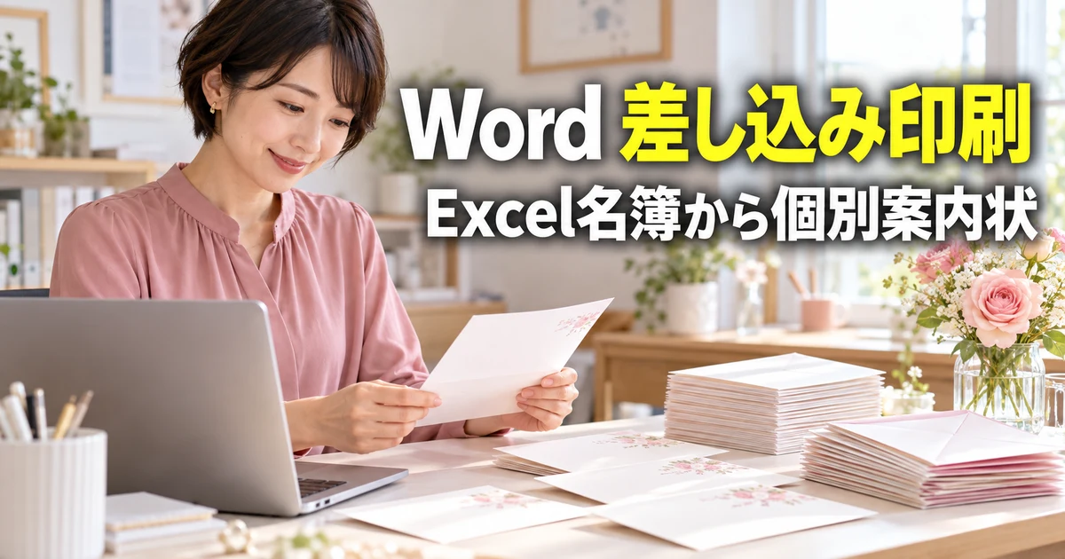 Excel名簿からWordで個別案内状を作る説明用生成画像