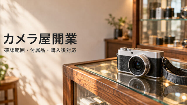 中古デジカメの確認範囲と購入後対応を考えるカメラ屋開業の表紙