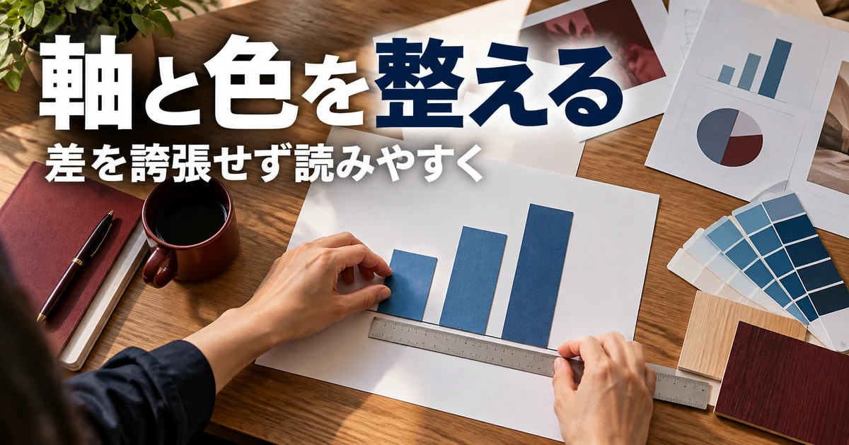 軸と色を整える（差を誇張せず読みやすく）の説明用生成画像