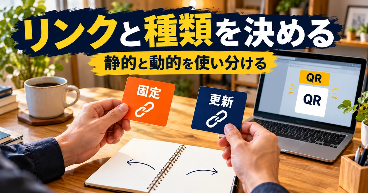 リンクと種類を決める(静的と動的を使い分ける)の説明用生成画像