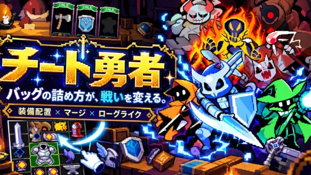 チート勇者の公式ドット絵キャラクターとバッグ配置・マージの魅力を紹介
