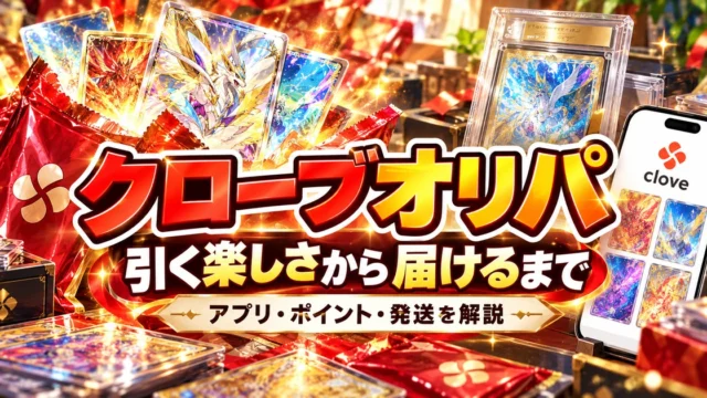 クローブオリパのカード開封と配送までの流れを表した記事用イメージ