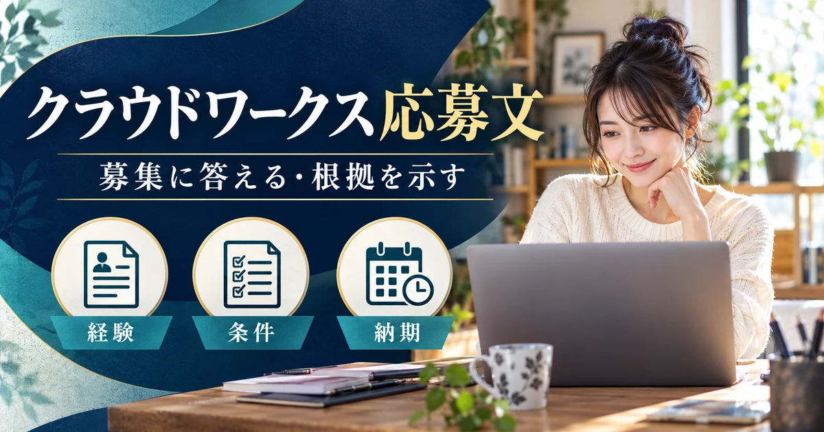 クラウドワークス応募文で経験・条件・納期を伝える考え方