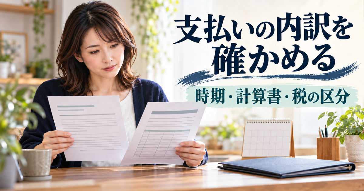 手当の明細と支払予定を別々に確認する成人