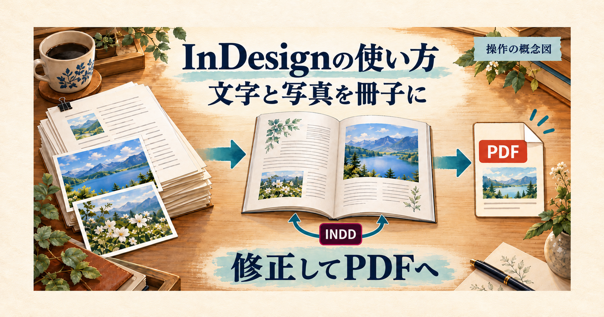 InDesignで文章と写真を冊子にまとめ、PDFへ書き出す制作の流れ