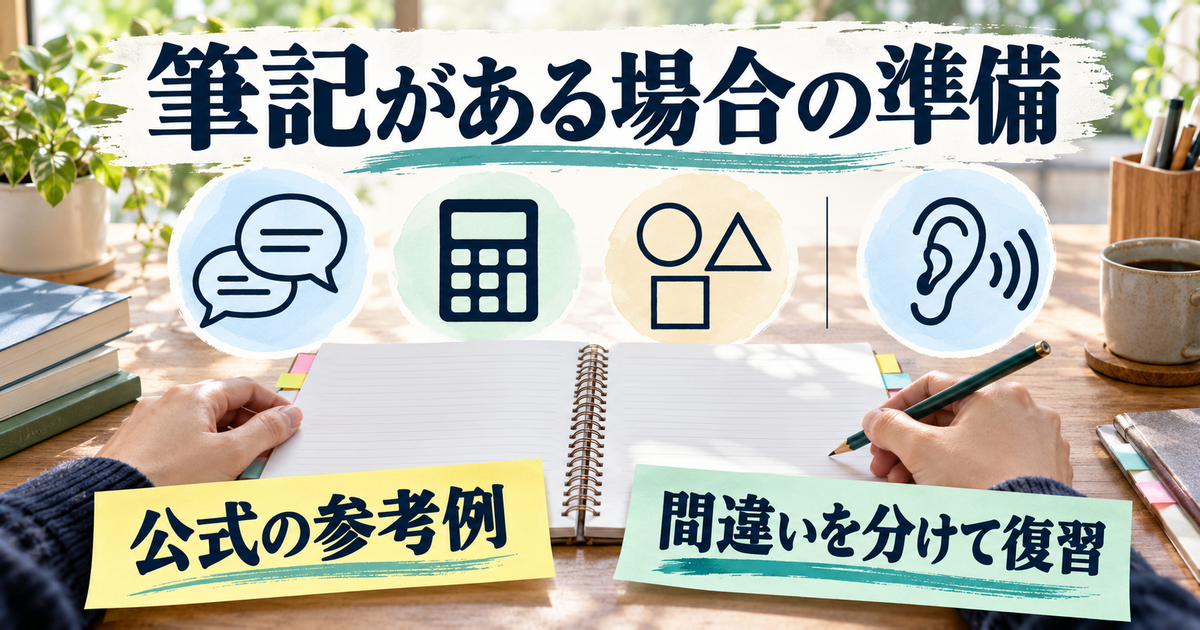 筆記試験がある場合に、公式参考例で分野を確かめて復習する図