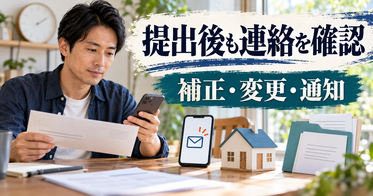 提出後の追加資料や住所変更、支給決定通知を確認する様子