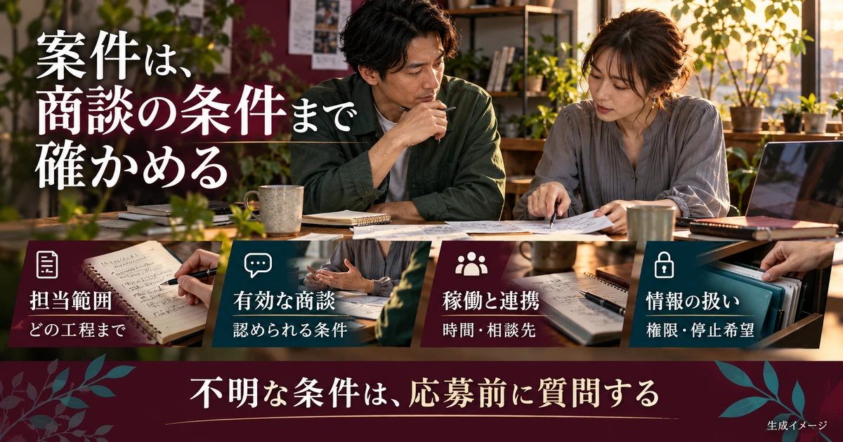 担当範囲、有効な商談、稼働・連携、情報の扱いを比較する生成イメージ