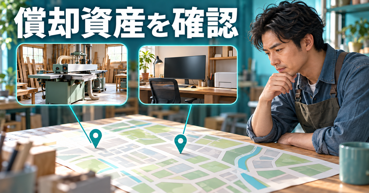 仕事の資産を所在と種類から確認する