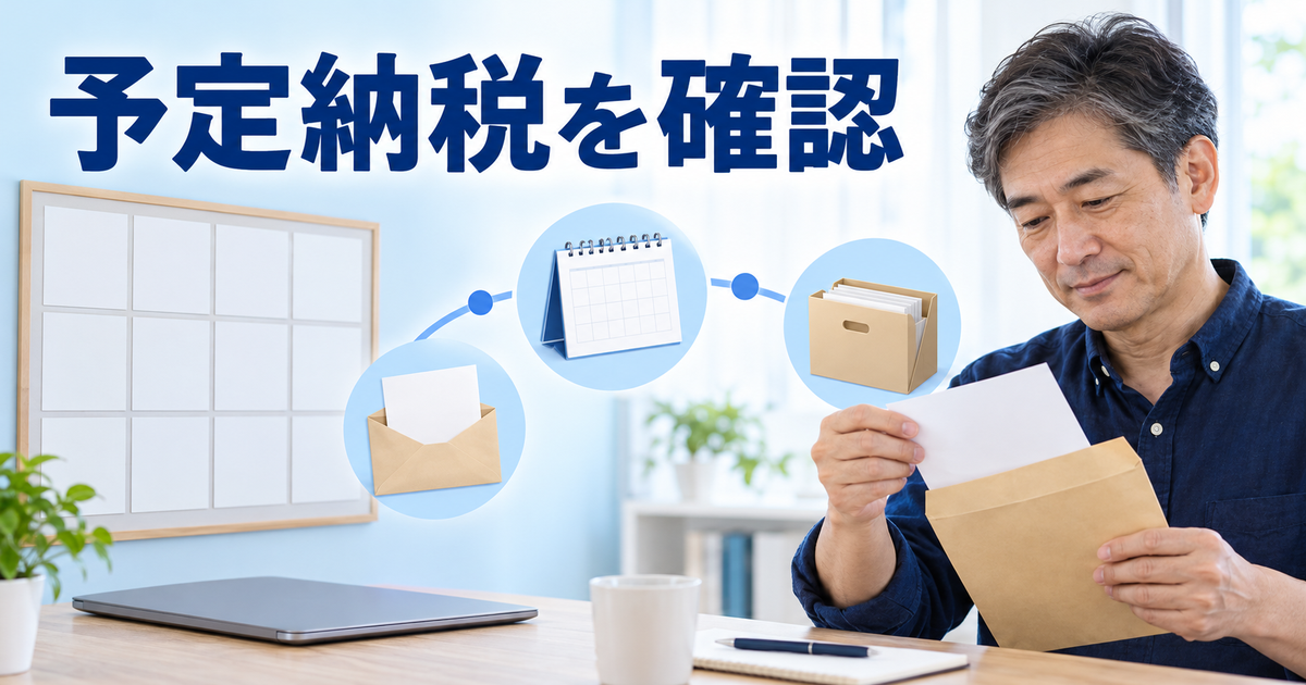 通知から納付と精算までの予定を確かめる