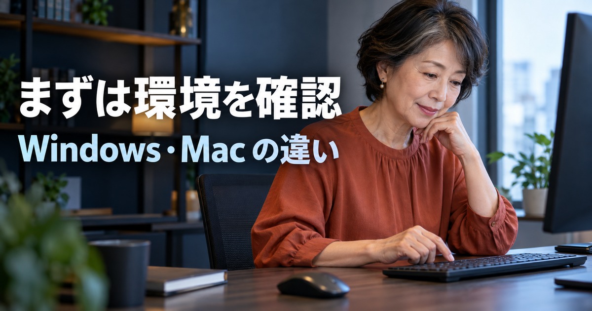 まずは環境を確認:キーボード操作を学ぶ場面の生成イメージ