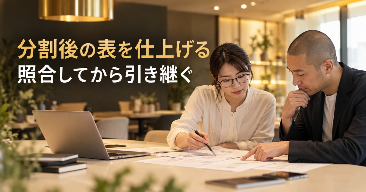 分割後の表を仕上げる：文字列分割の手順を考える生成イメージ