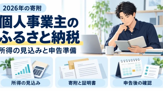 個人事業主の2026年のふるさと納税で所得の見込み、寄附と証明書、申告後の確認を整理する