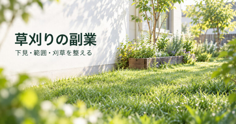 下見と作業範囲と刈草の扱いを考える草刈り副業の表紙
