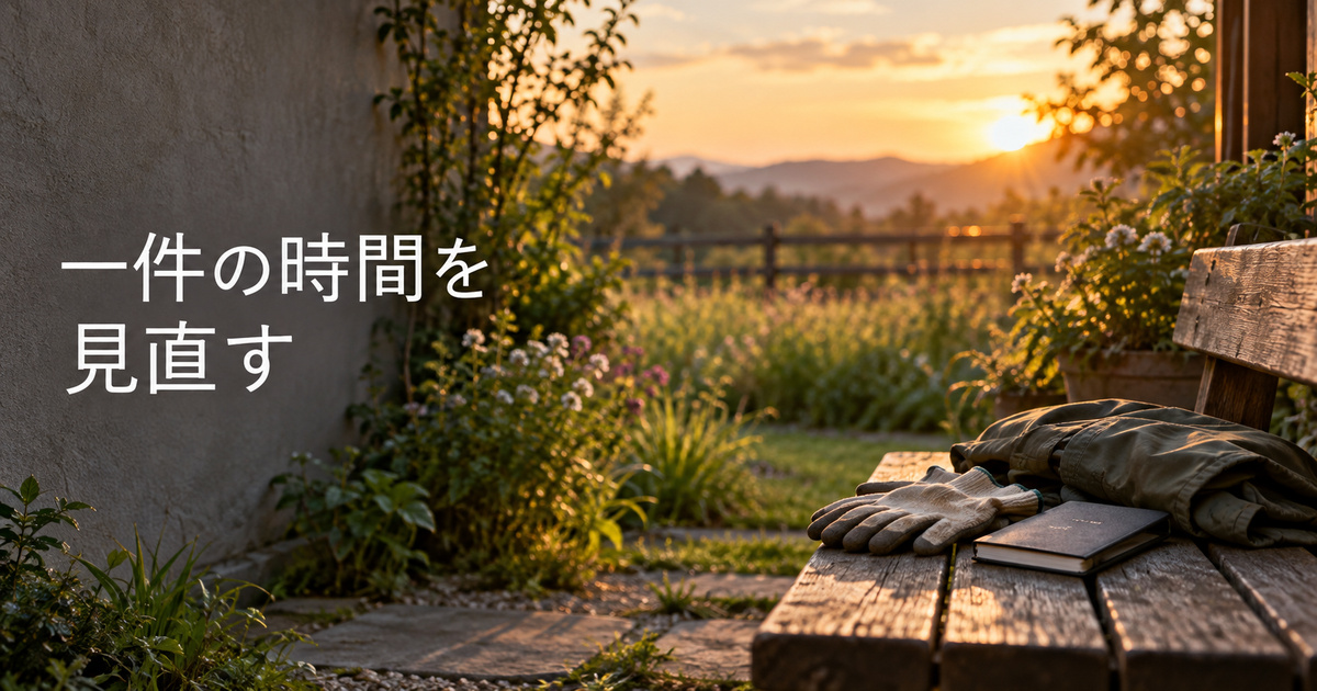 訪問前後の準備と記録の時間を考える草刈り副業のイメージ