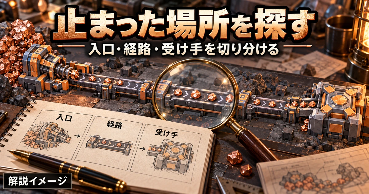 入口・経路・受け手の三点から銅の流れを確認する解説イメージ