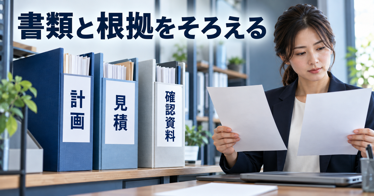 申込の条件に合う書類と根拠を照合する