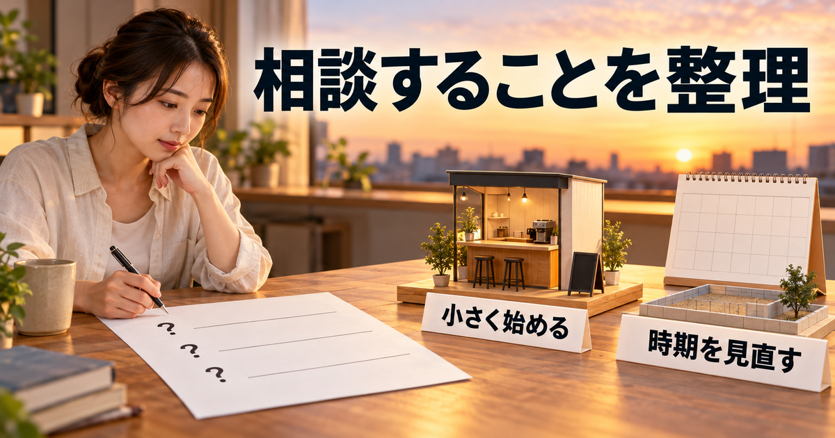 相談メモをまとめて無理のない開業手順を考える