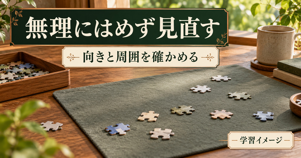 無理にはめず別々のピースを観察する学習イメージ