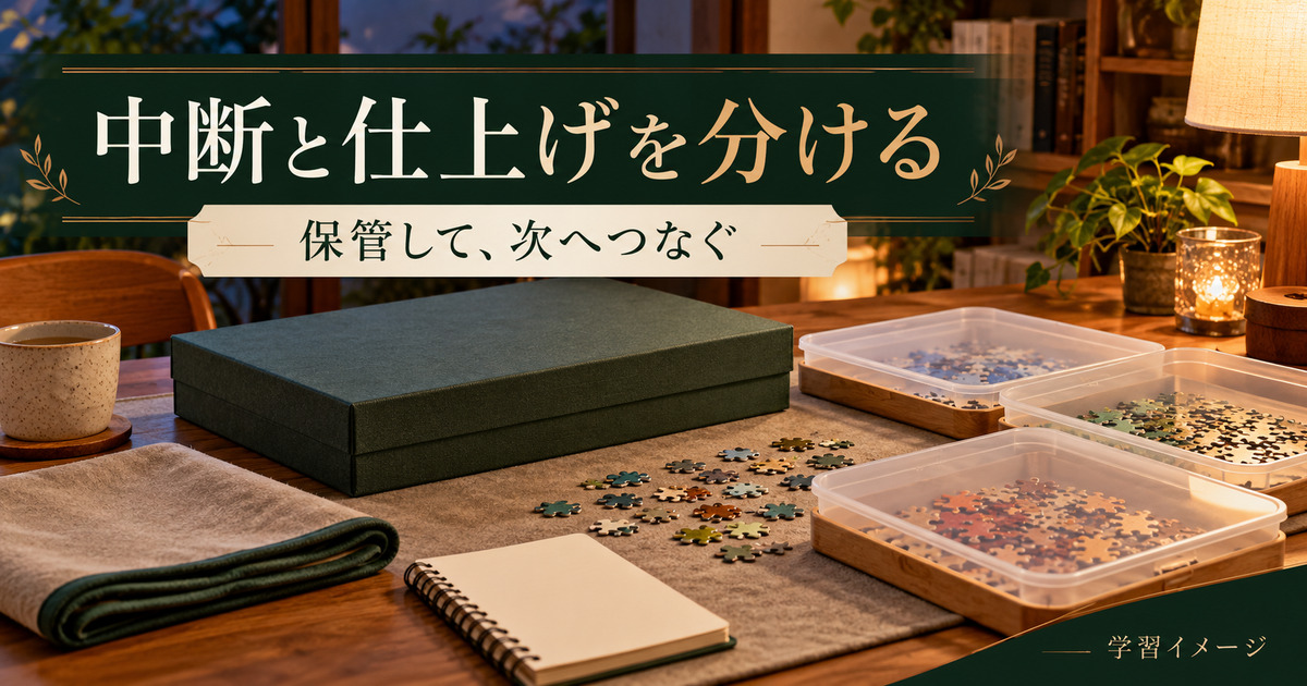 中断時の保管と記録を考える学習イメージ