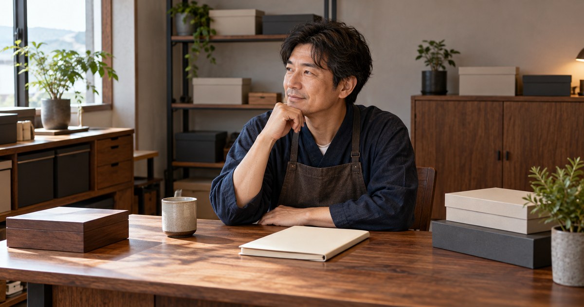 店主が引き受ける仕事の範囲を計画する様子