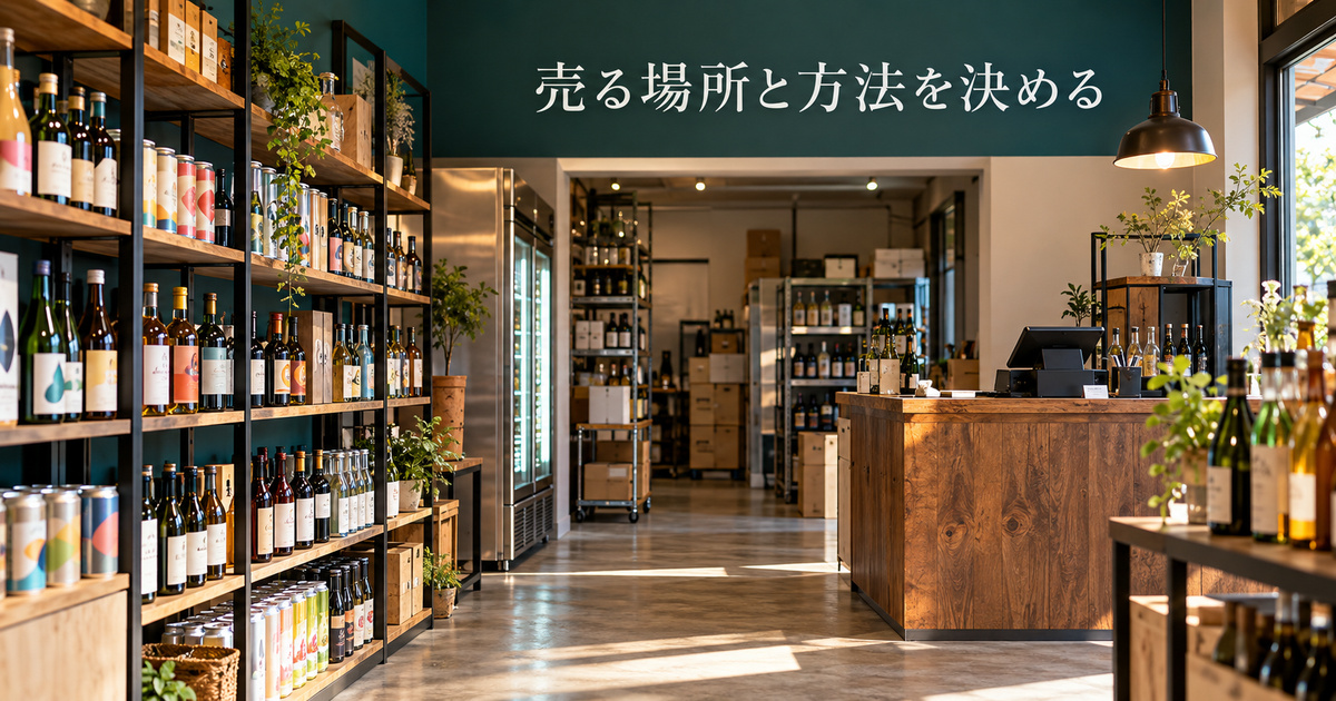 陳列棚・会計・奥の保管場所の関係を考える、開店準備中の架空の店舗イメージ