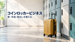 コインロッカーの扉と利用料金と取出し対応を考える開業準備の表紙