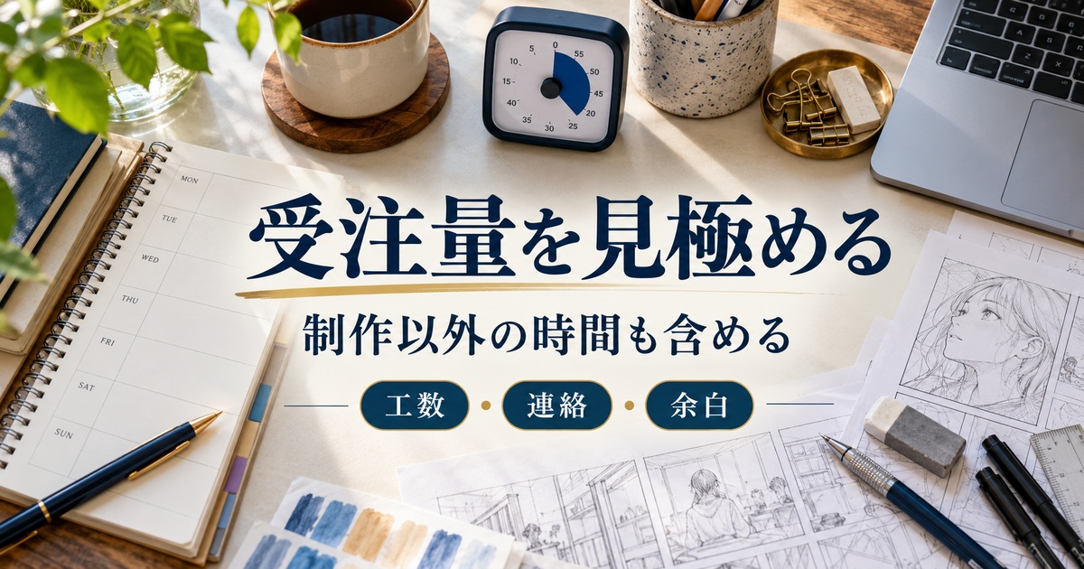 工数・連絡・余白を含めて受注量を見極める。