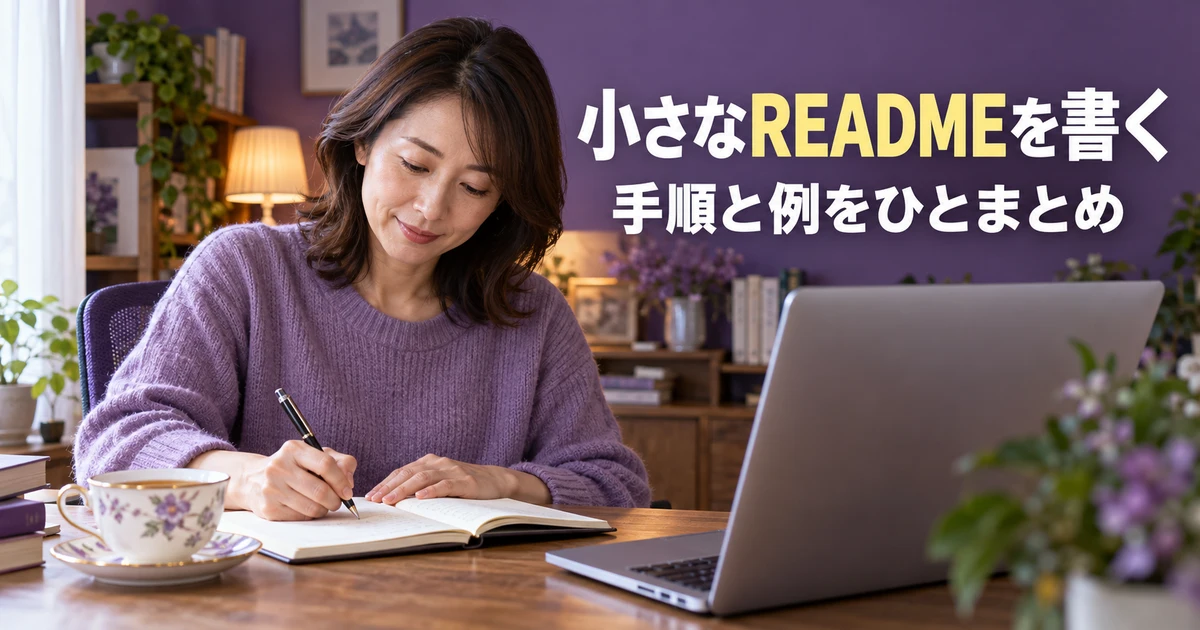 短い説明書を一つにまとめる女性の説明用生成画像